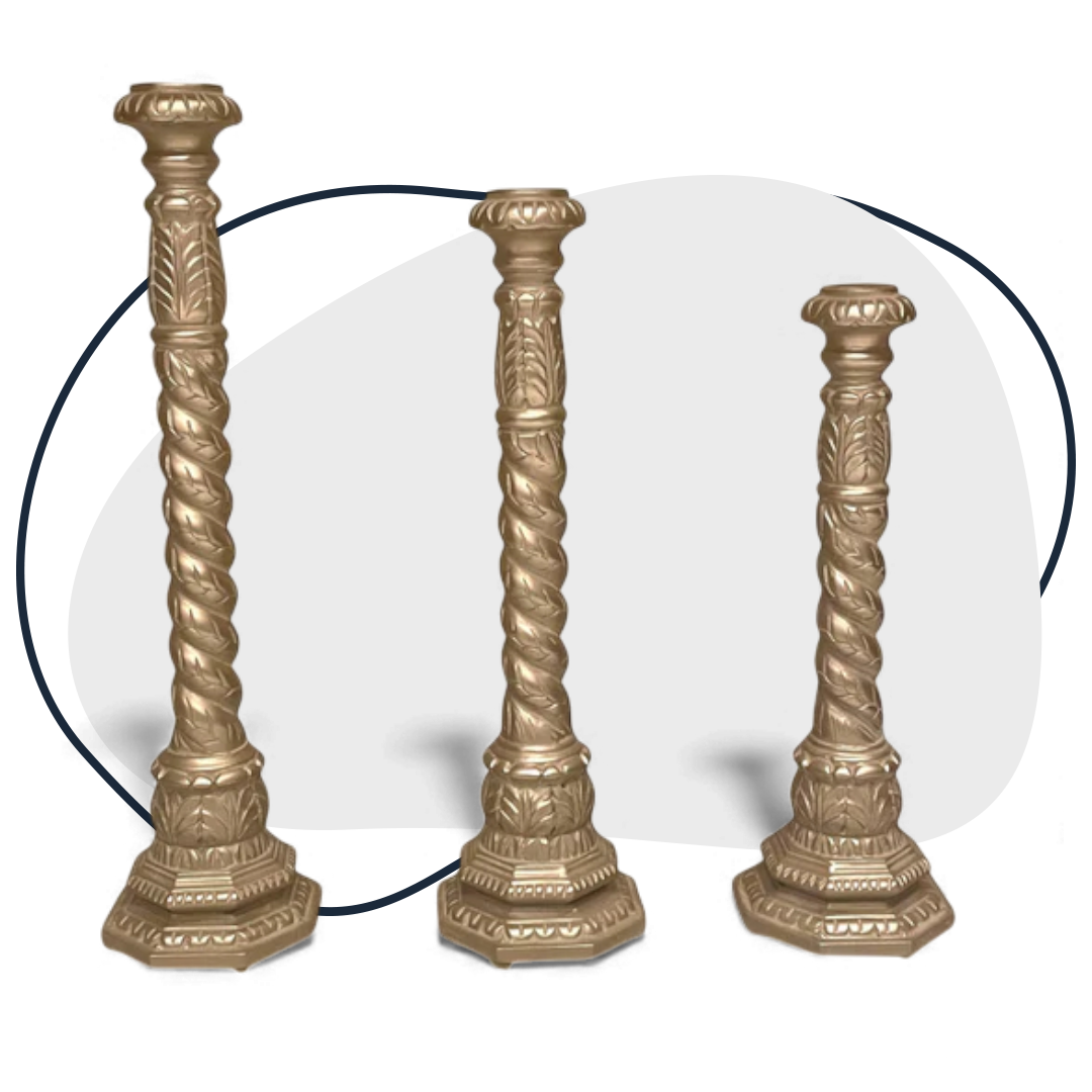 شمعدان خشبي