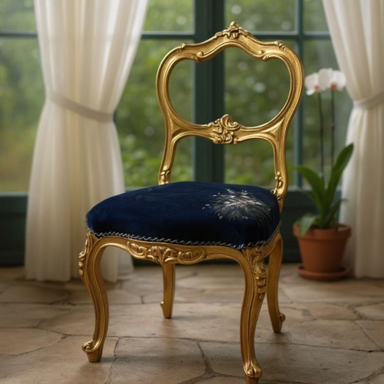 Golden reception chairs