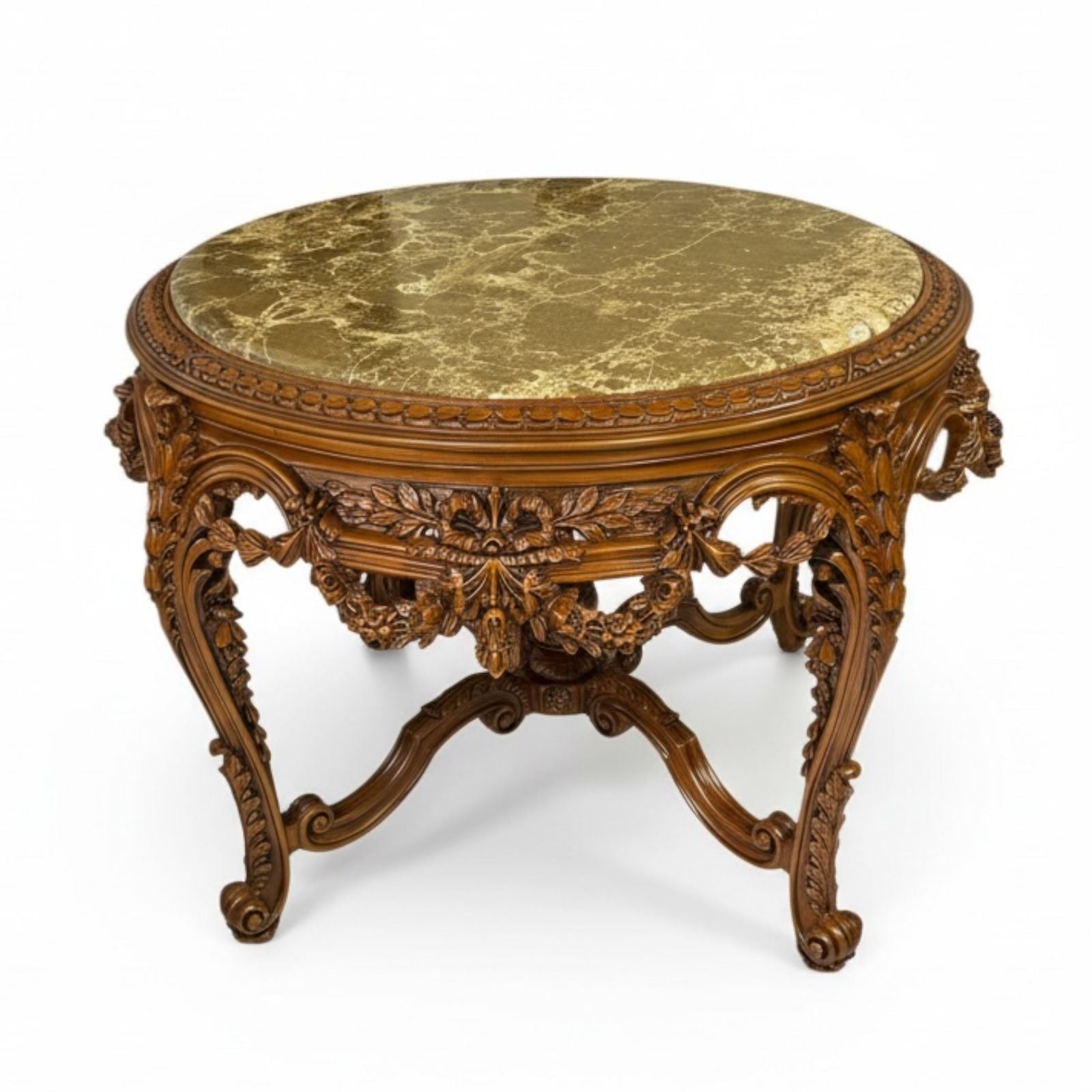 ترابيزة وسط كلاسيك أنتيك من الخشب الطبيعي بحفر يدوي فاخر