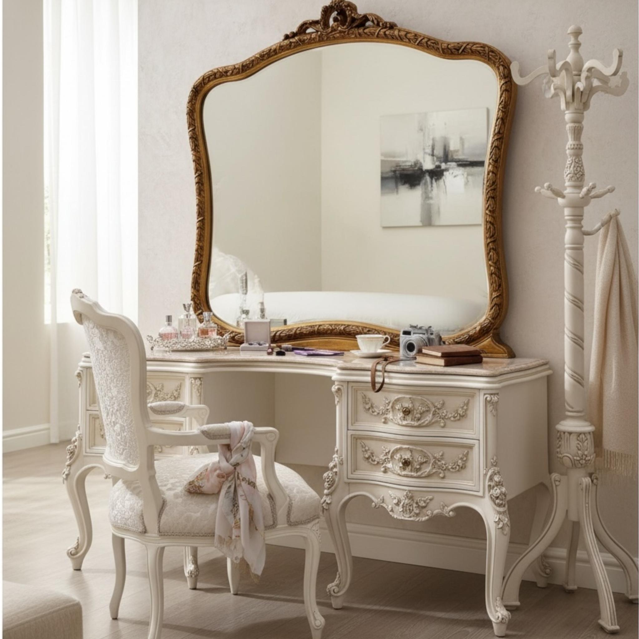 غرفة نوم كلاسيك كاملة بتفاصيل فاخرة وتصميم راقٍ