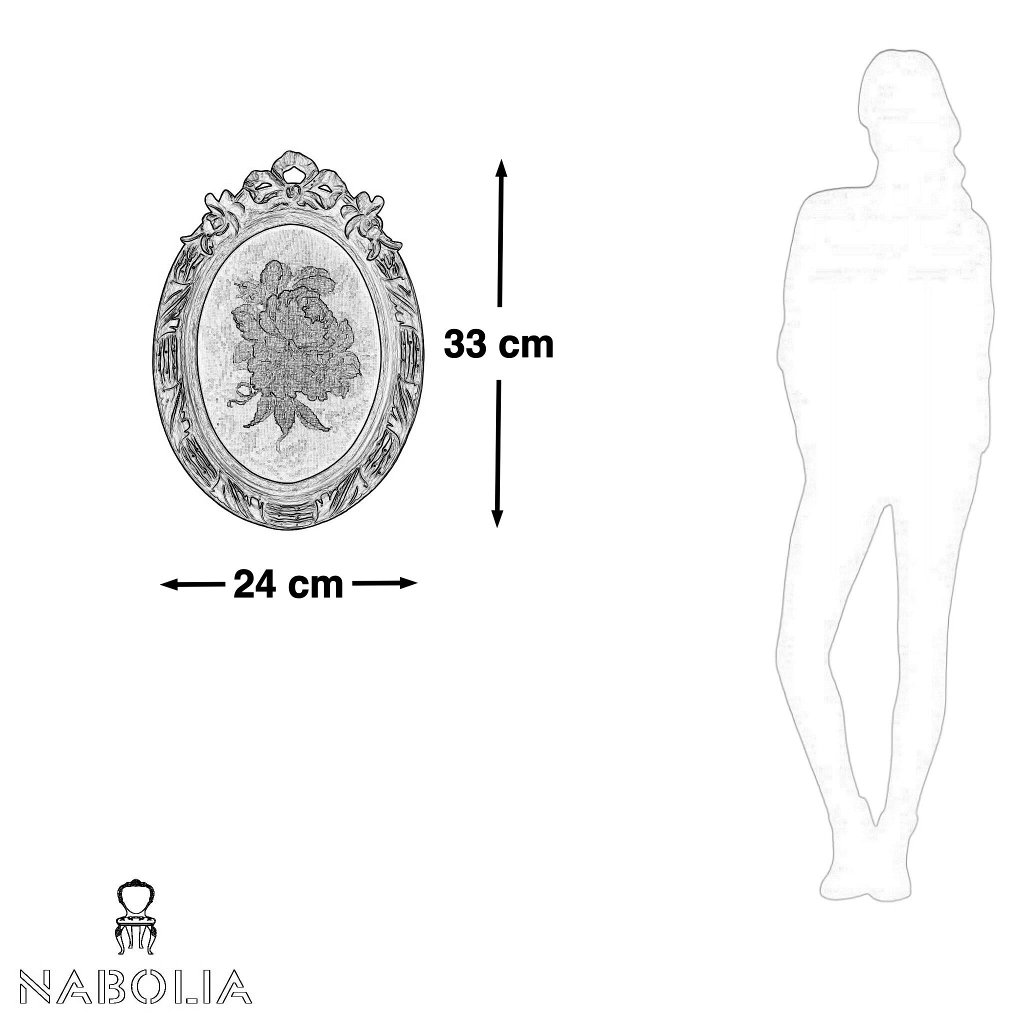 تعليقة ابيسون - تعليقة فيونكة أنتيك من الخشب الطبيعي والحفر اليدوي دهب انتيك مع قطعة من قماش الأبيسون متاح عدة الوان من القطع الابيسون المقاسات: W 24 CM * L 33 CM