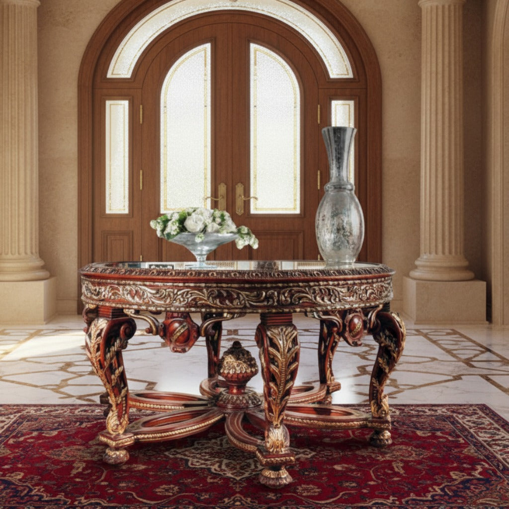 ترابيزة مدخل دائرية كلاسيك فاخرة - Nabolia