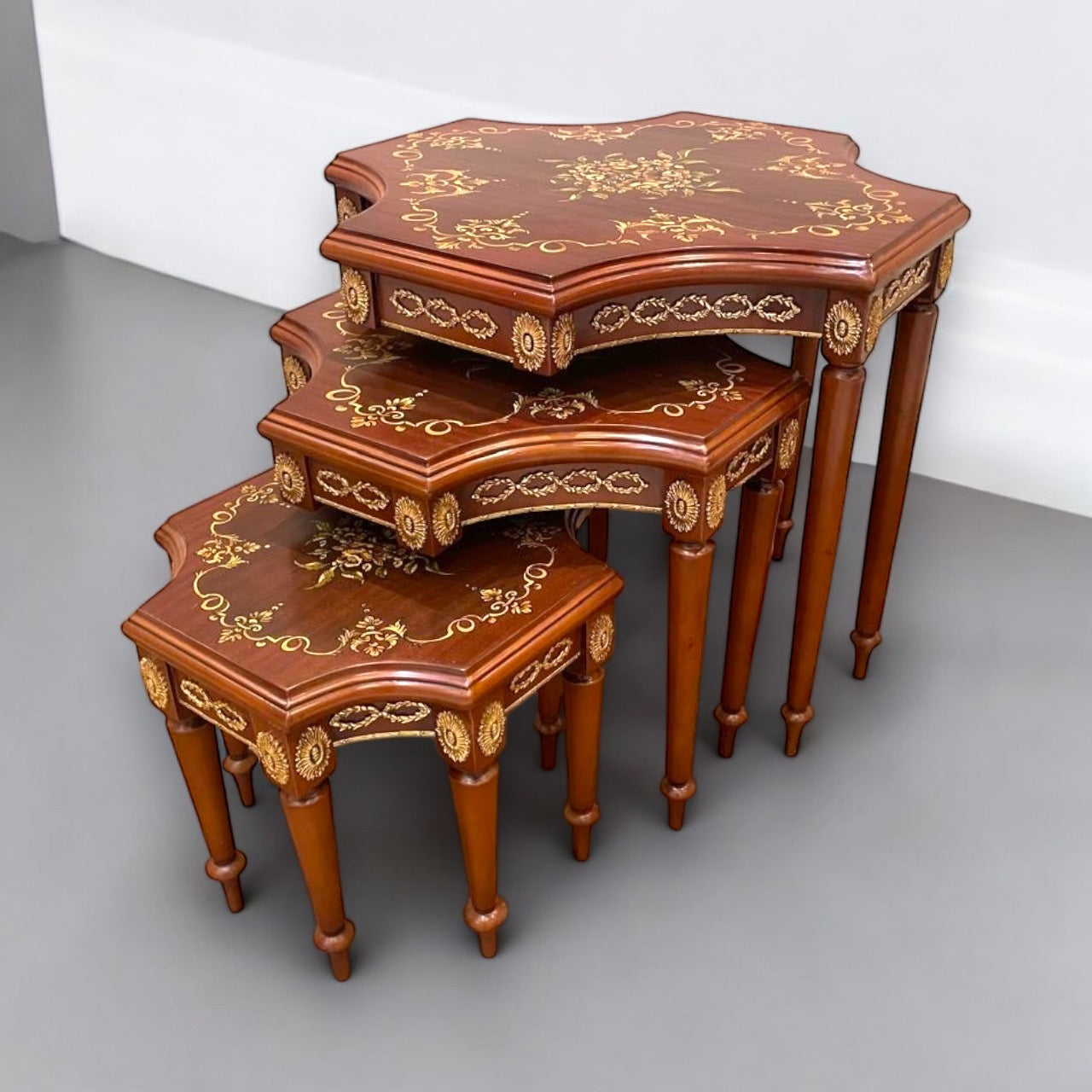 Stars Set - Triple Interlocking Brass Inlay & Luxury Hand Painting