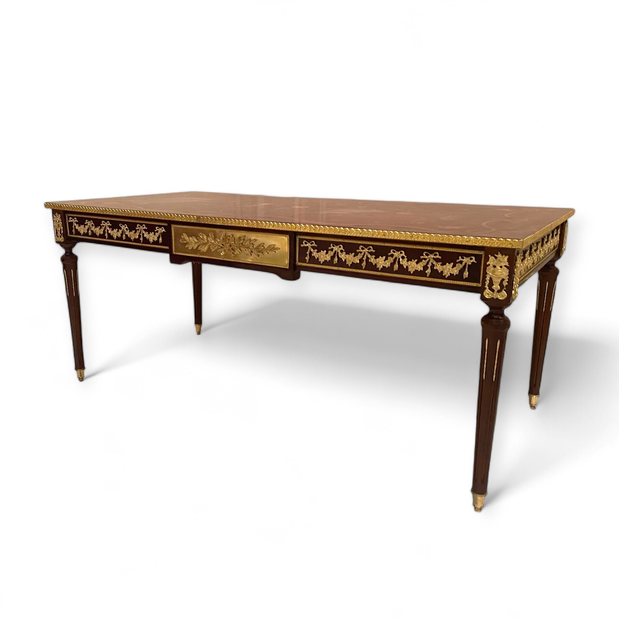 French table set consisting of a center table and two side tables