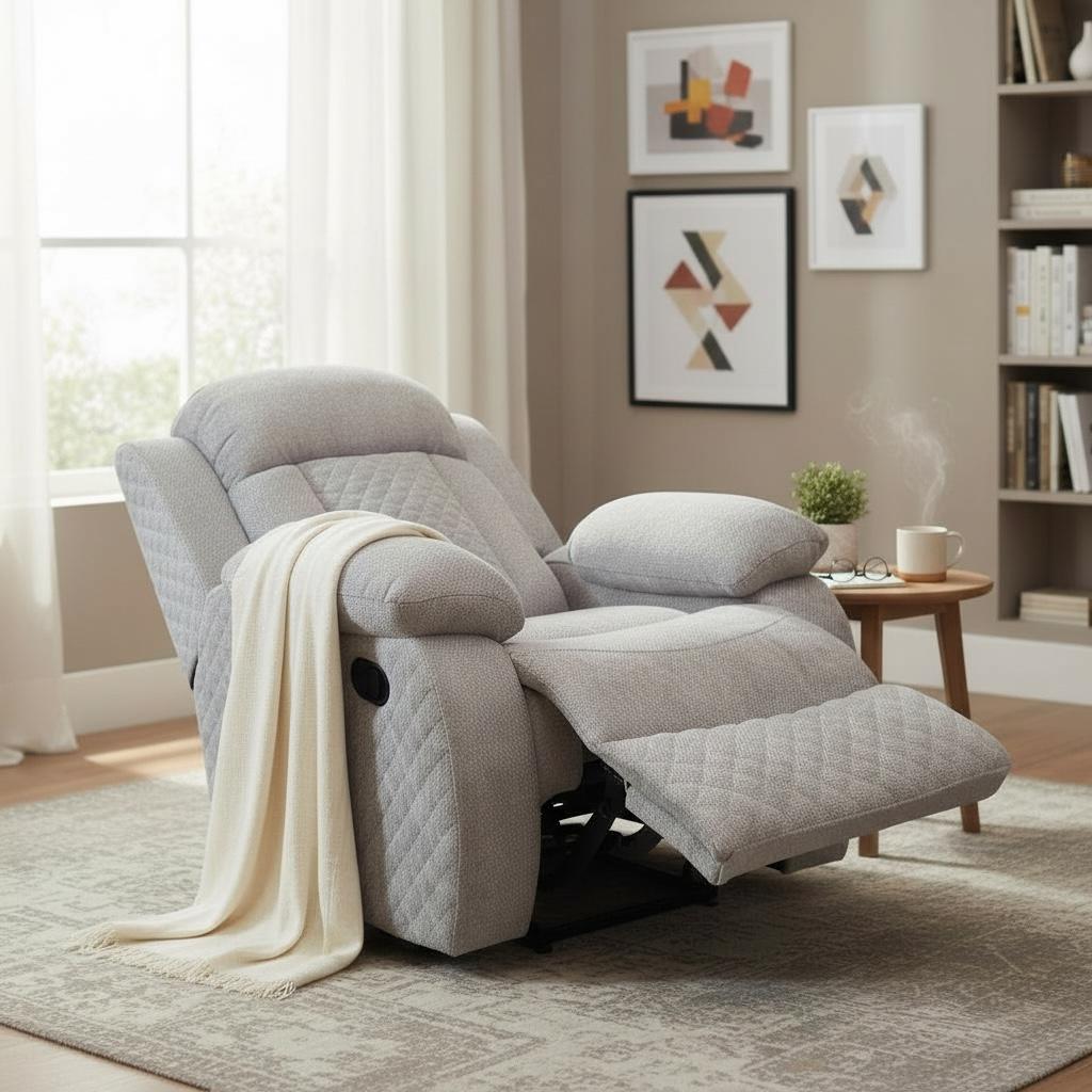 كرسي ريكلاينر أنيق بتصميم عملي مريح