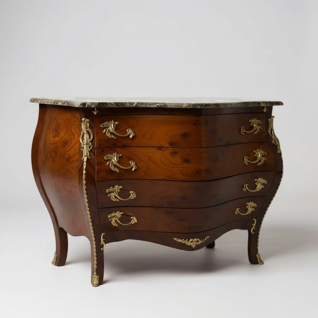 بايوه كلاسيك ٤ أدراج بتفاصيل نحاسية