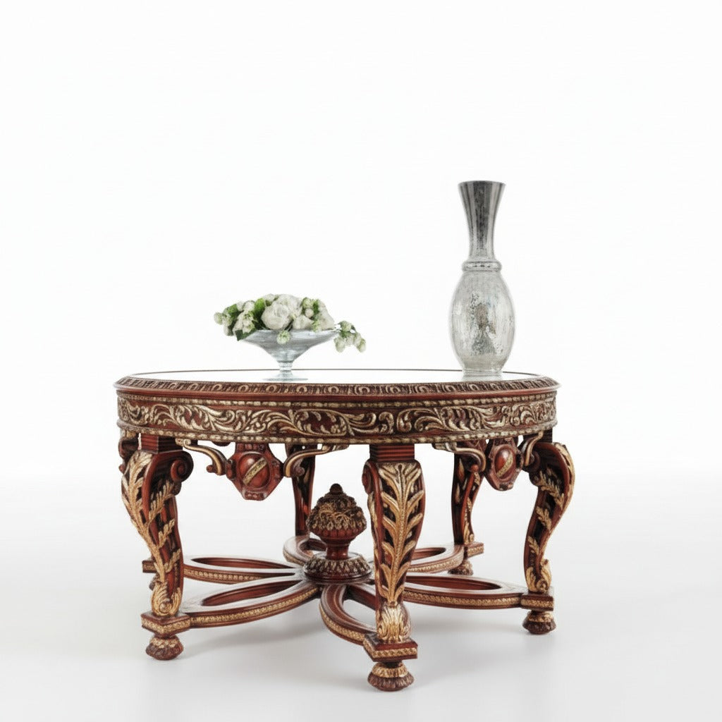 ترابيزة مدخل دائرية كلاسيك فاخرة - Nabolia