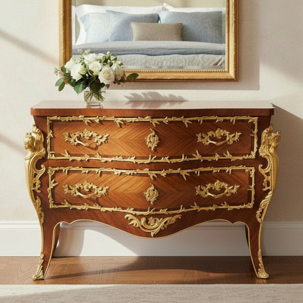 بايوه كلاسيك ماركتريه بتطعيمات نحاس فاخر