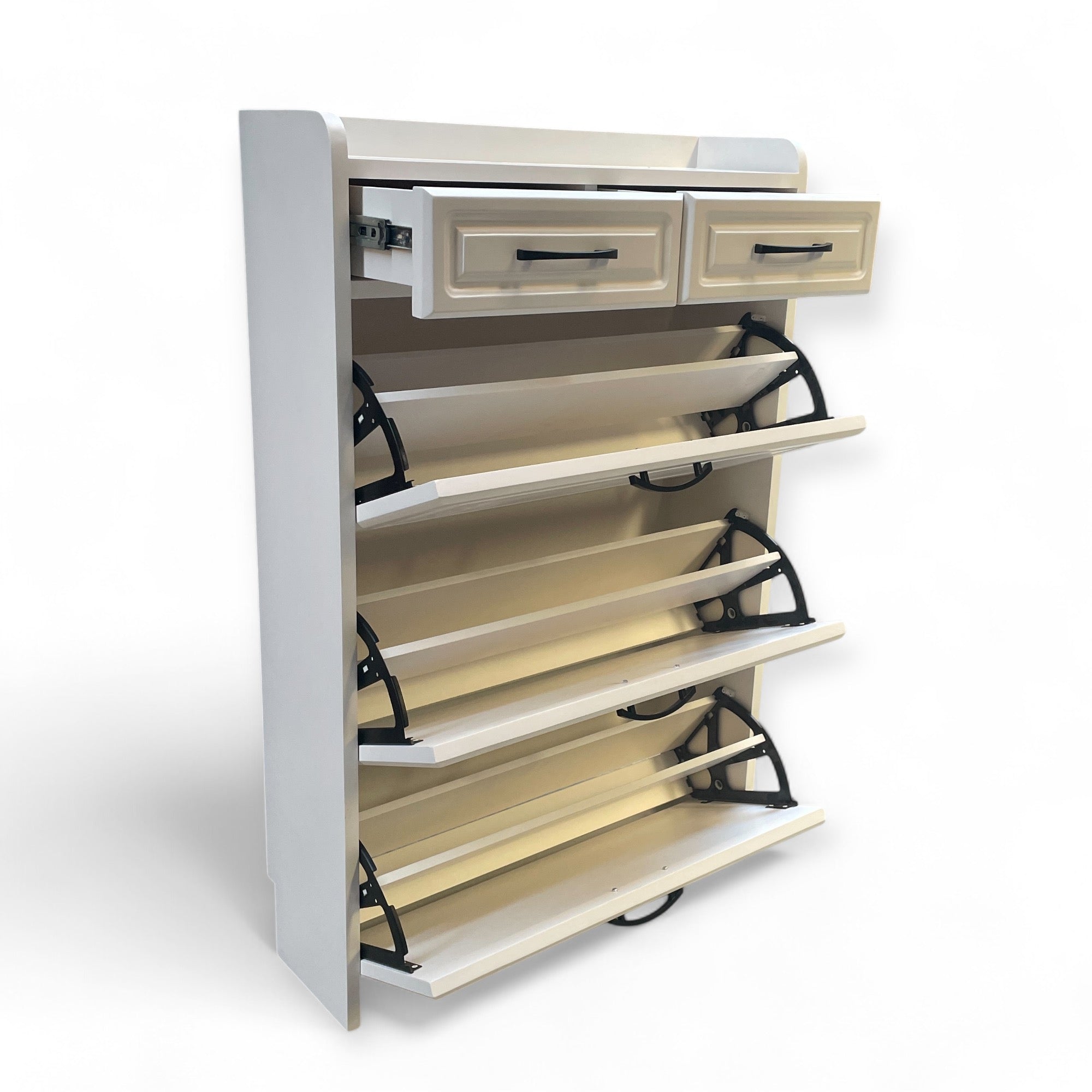 جزامة تلاتة ضلفة قلاب - جزامة مودرن مصنعة من الاخشاب الطبيعية و الدهان الابيض تلاتة ضلفة قلاب ودرجين ومتاح تغيير الالوان المقاسات: W 80 CM * H 120 CM * B 24 CM