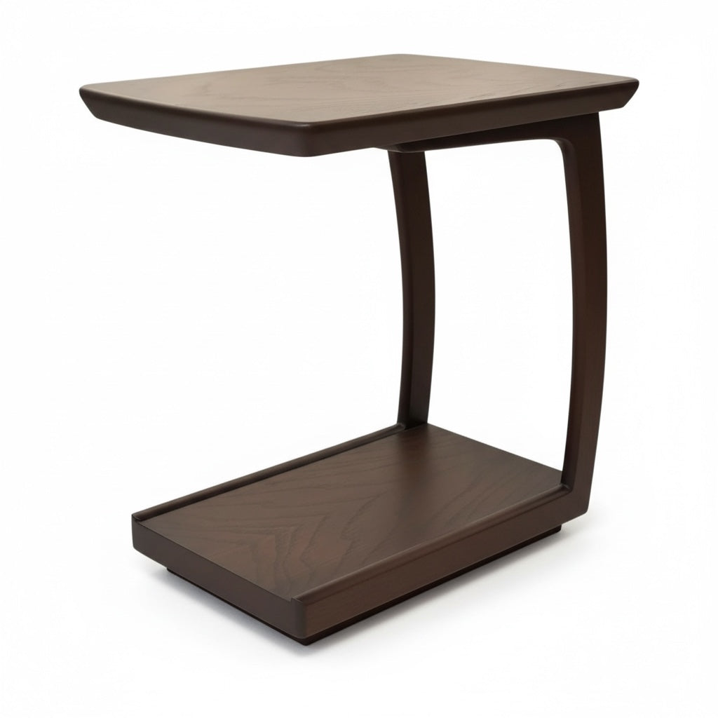 ترابيزة جانبية مودرن خشب طبيعي مزودة بعجلات