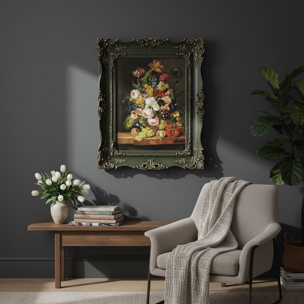 GRP wood frame with hand painted oil painting