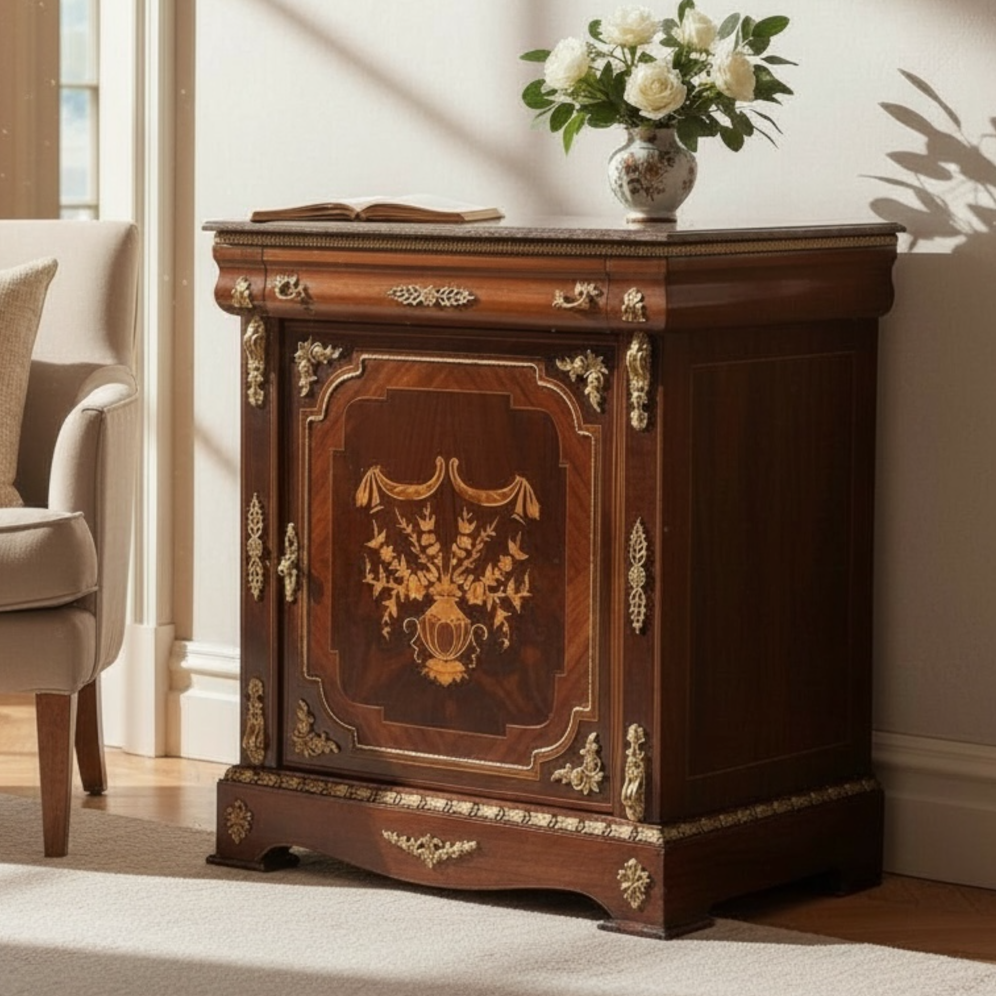 جزامة خشب طبيعي بالمارتكليه والنحاس