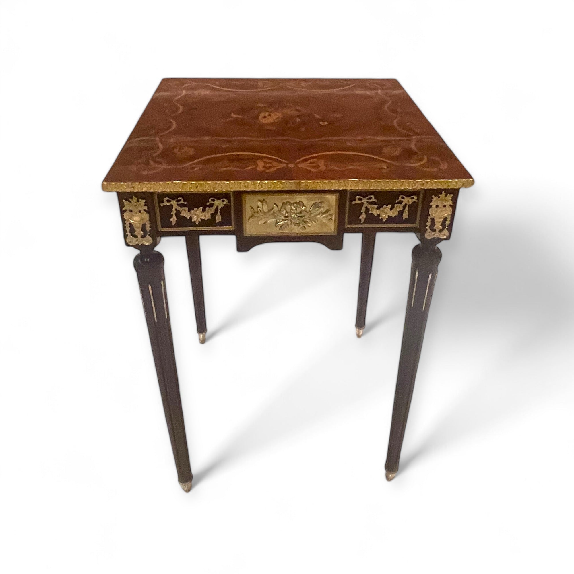 French table set consisting of a center table and two side tables