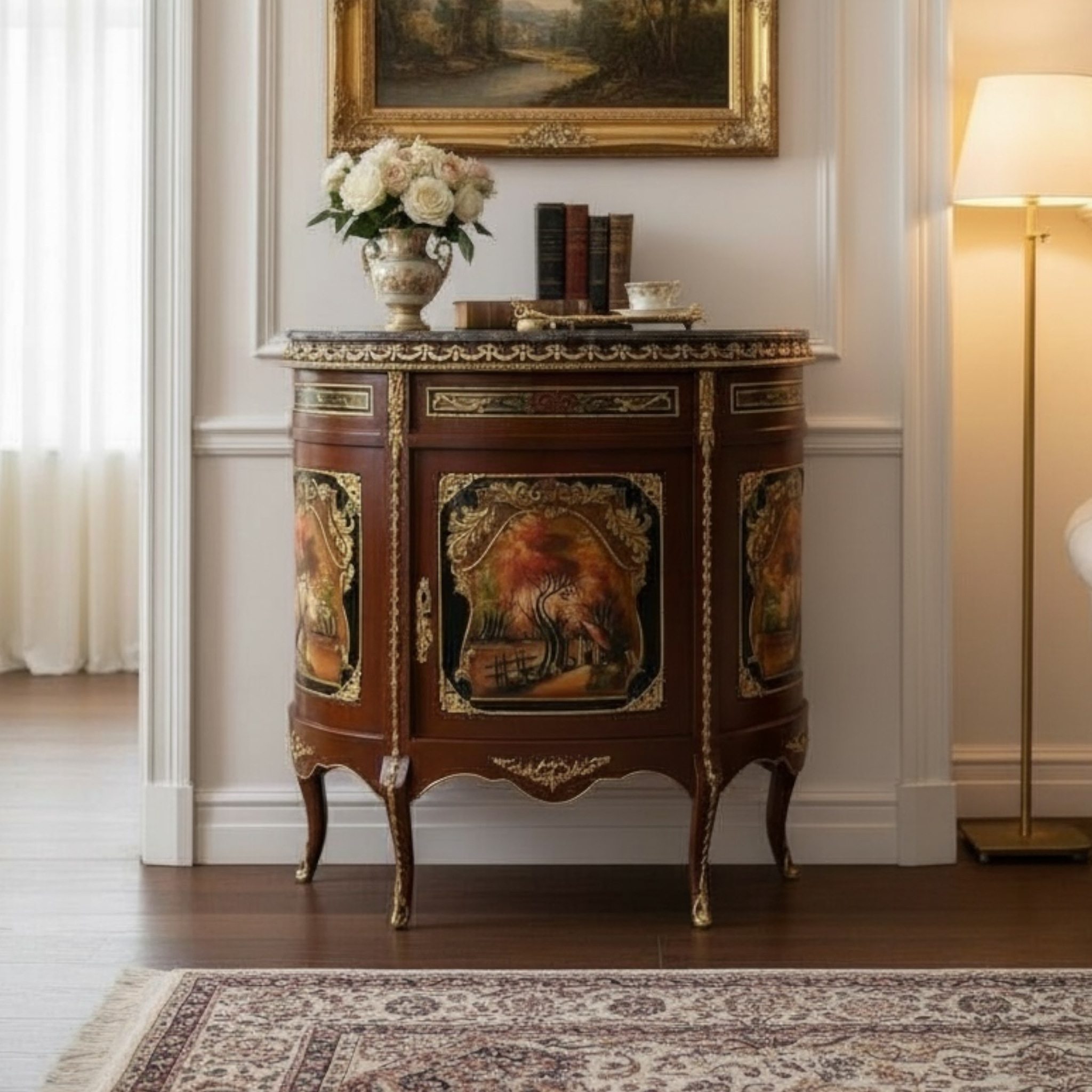 بايوه كلاسيك بدرجين ورسم يدوي طبيعي