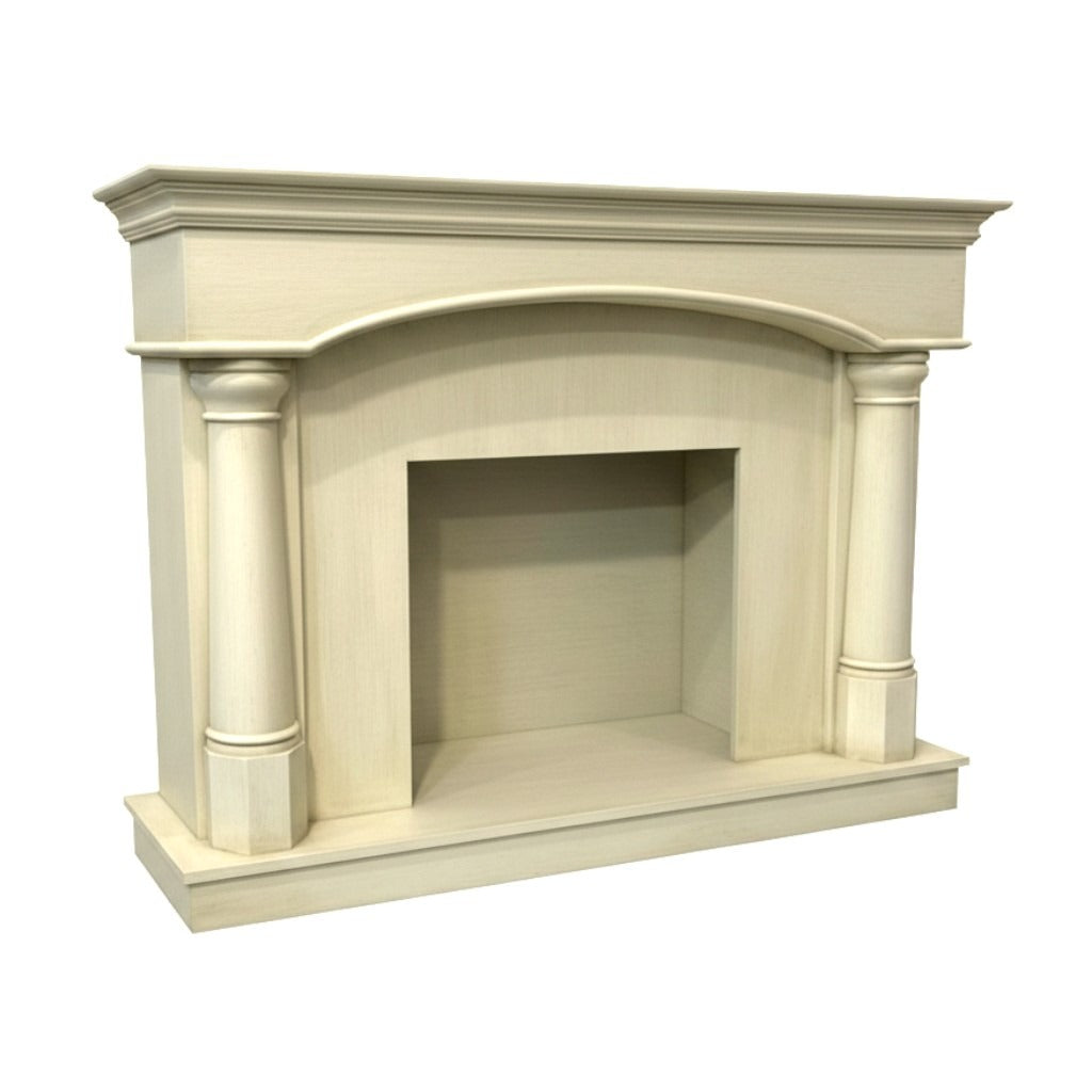 مدفأة كلاسيك ناعمة بتصميم أعمدة جانبية