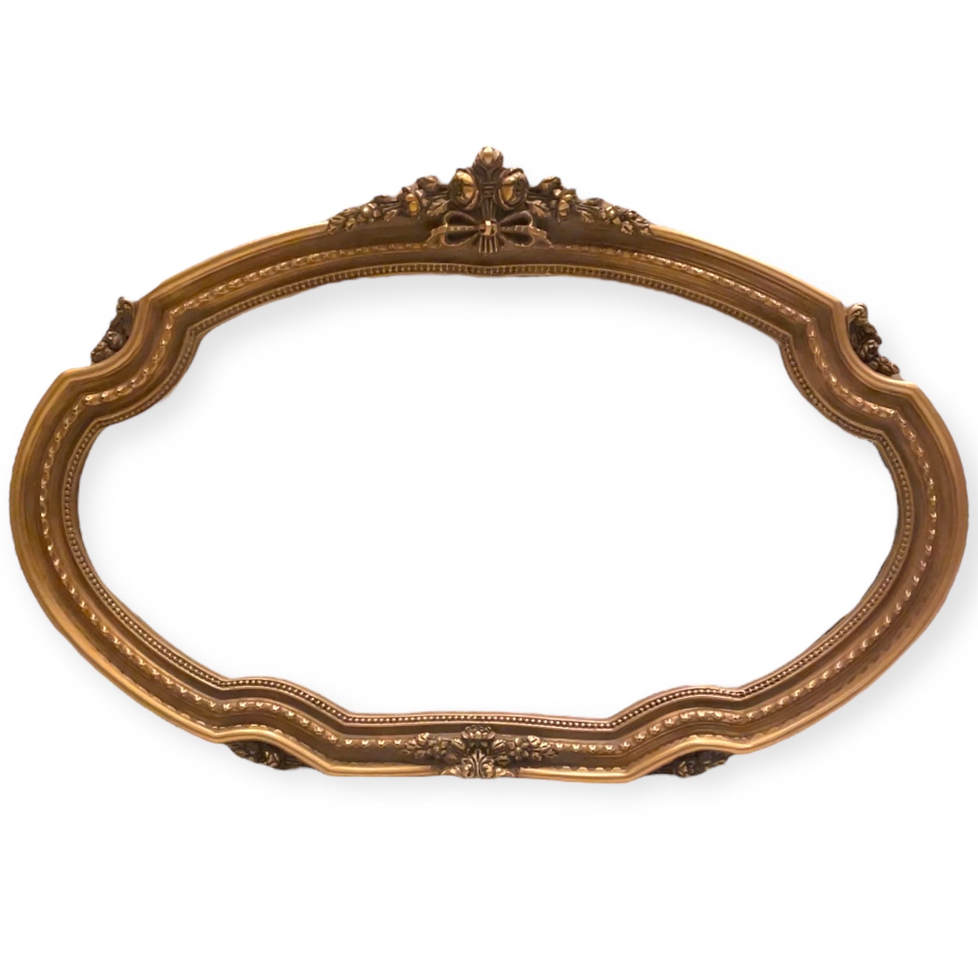 مرايا كلاسيكية دهبي - برواز انتيك من الخشب الزان حفر هاند ميد دهان دهبي و مرايا المقاسات: W 115 CM * H 77 CM