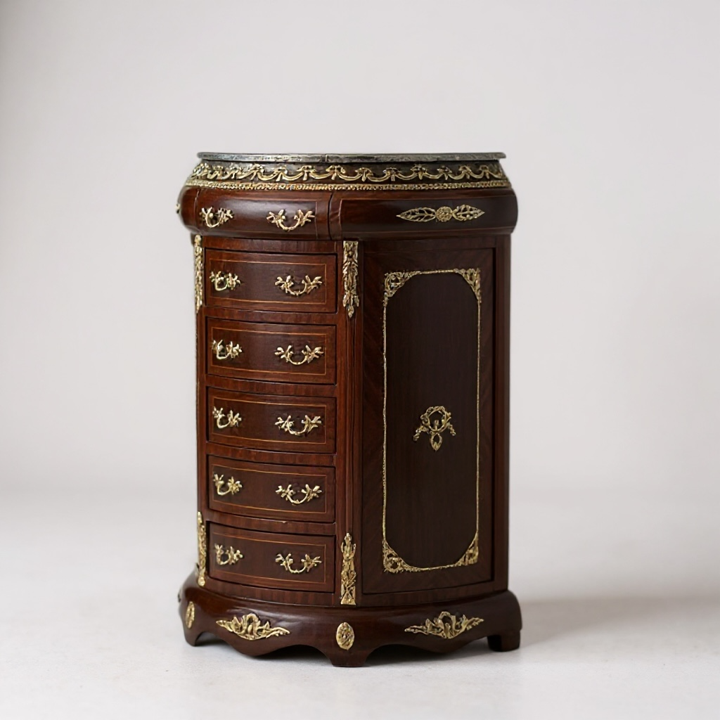 موبل فرنساوي نص دايرة بـ٦ أدراج