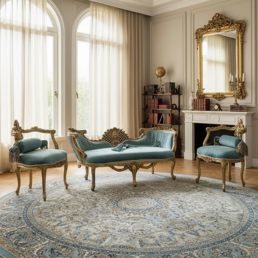 ميني صالون كنبة و اتنين كرسي