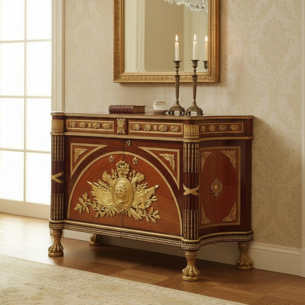 بايوه كلاسيك فاخر بزخارف نحاس مذهب