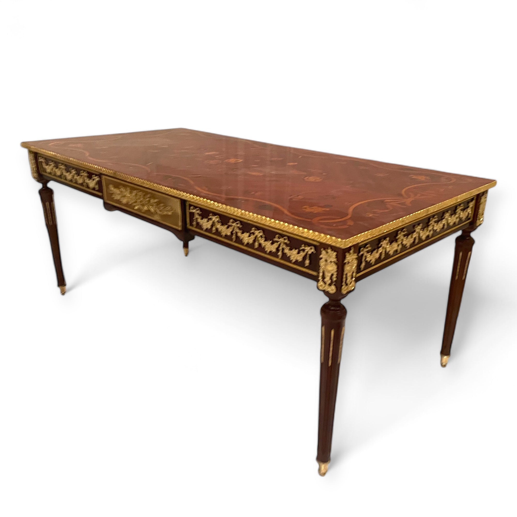 French table set consisting of a center table and two side tables