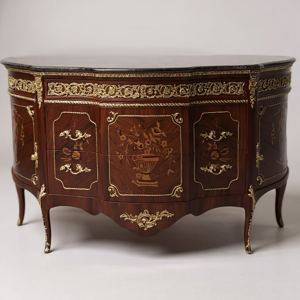 بايوه ٣ أدراج كبيرة و٢ ضلفة بتفاصيل مارتكليه ونحاس