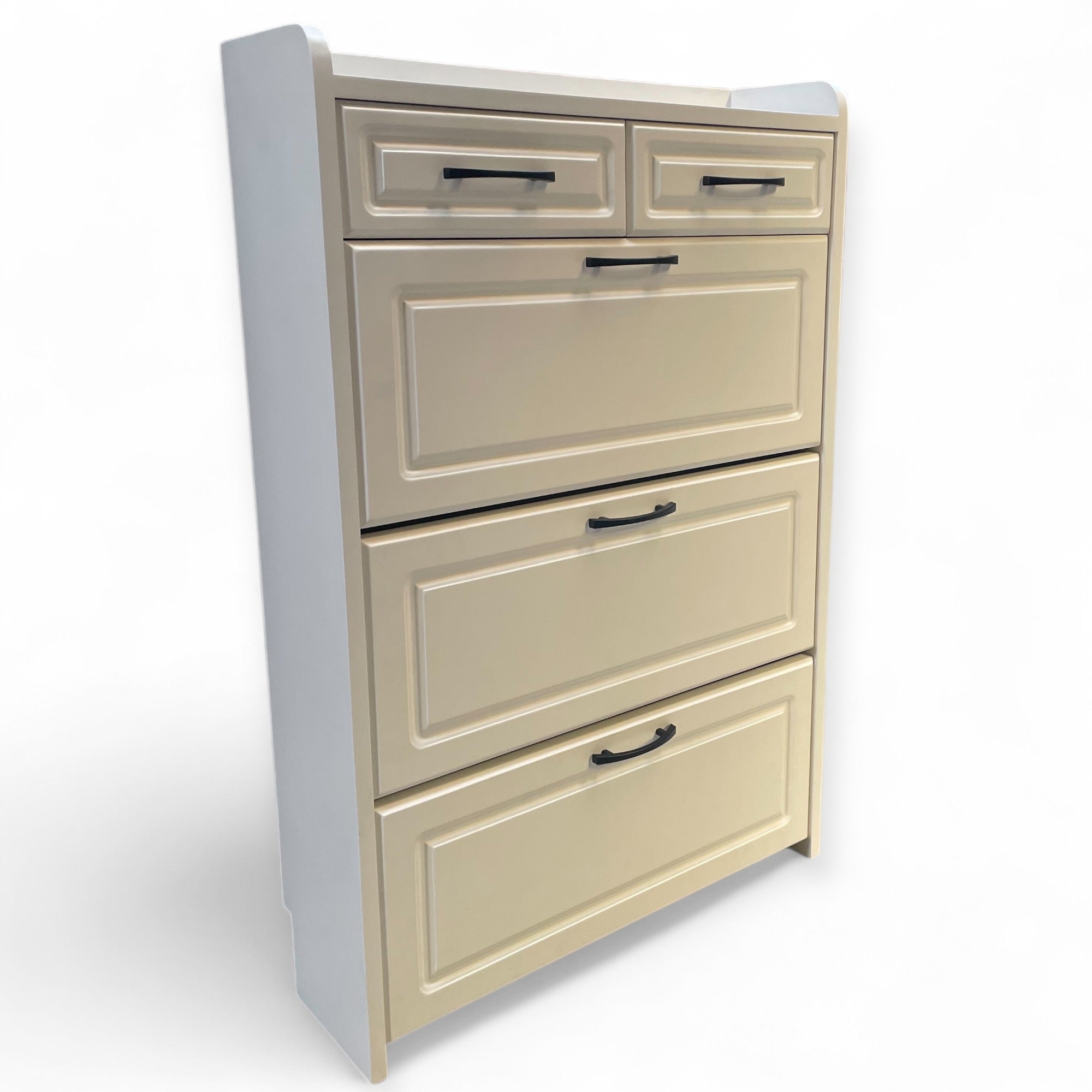 جزامة تلاتة ضلفة قلاب - جزامة مودرن مصنعة من الاخشاب الطبيعية و الدهان الابيض تلاتة ضلفة قلاب ودرجين ومتاح تغيير الالوان المقاسات: W 80 CM * H 120 CM * B 24 CM