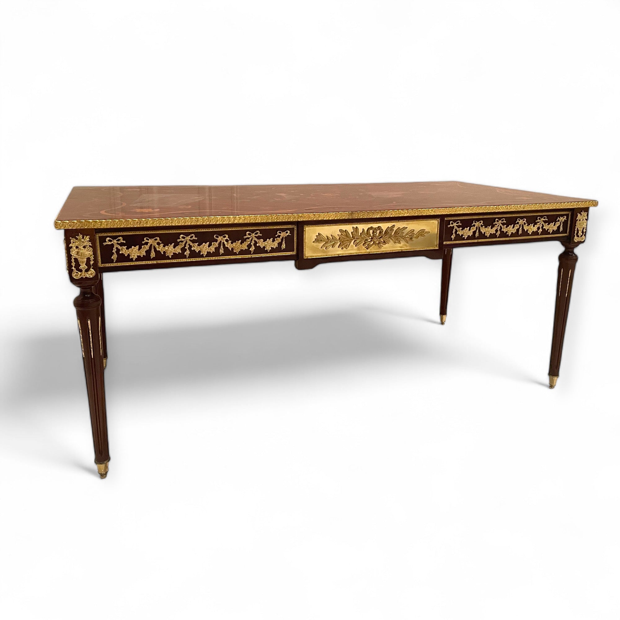 French table set consisting of a center table and two side tables