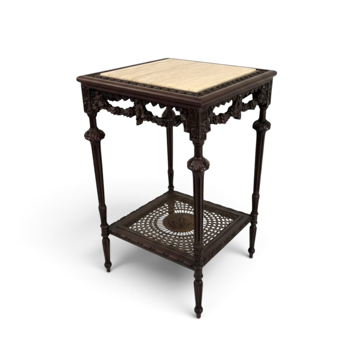 Luxury corner table with a marble top