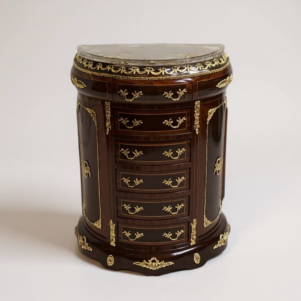 موبل فرنساوي نص دايرة بـ٦ أدراج