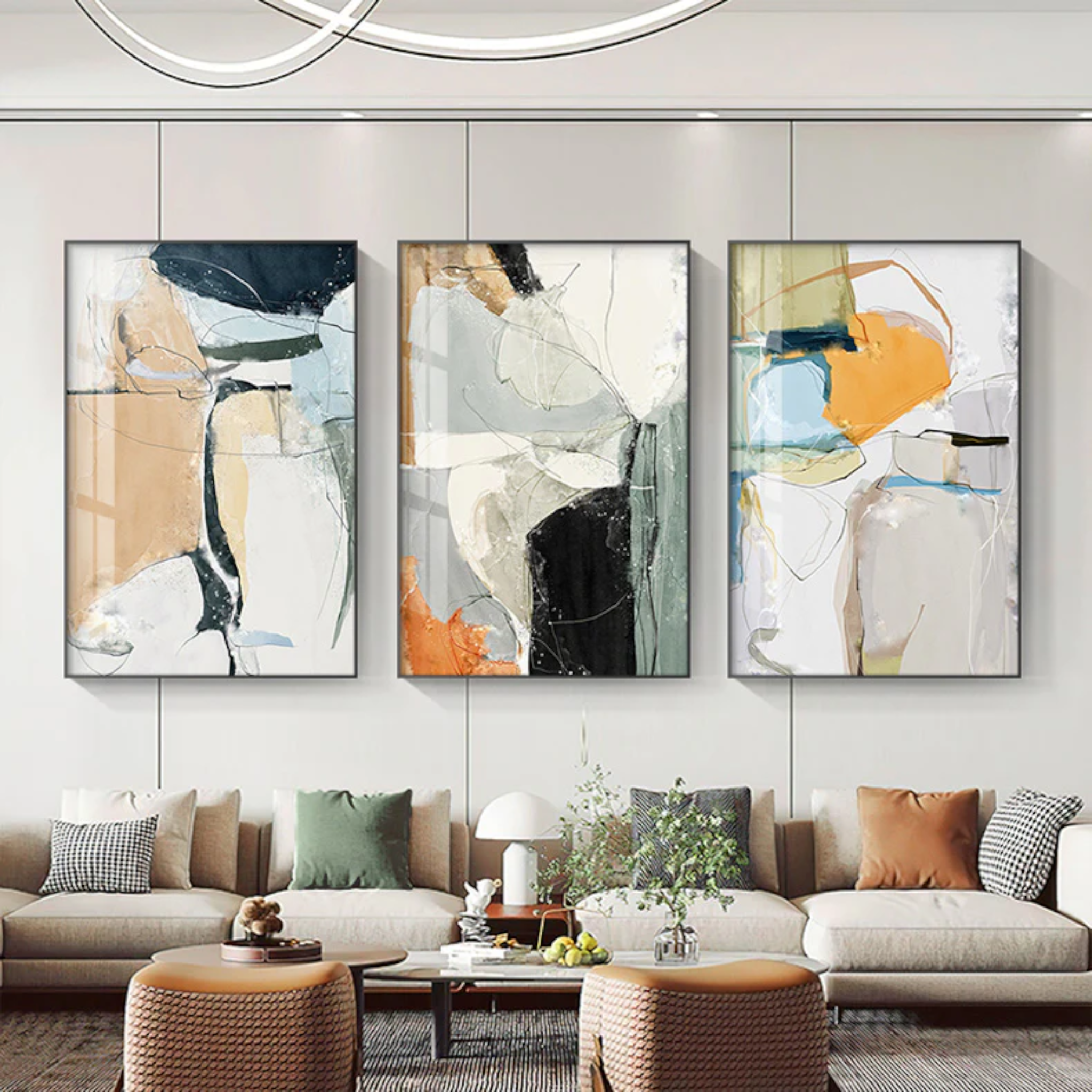 تابلوه تلات قطع تداخل الوان متعددة - تابلوه 3 قطع مستطيلةمقاس 60×120عبارة عن 3 قطع مقاس كل قطعة 60×40اومقاس 70×150عبارة عن 3 قطع مقاس كل قطعة 70×50اومقاس 80×180عبارة عن 3 قطع مقاس كل قطعة 80×60 خشب ام دى اف 5 ملطباعة فينيل عالية الجودةطبقة حماية من المياه والأتربةفتحات سحرية لسهولة التعليق