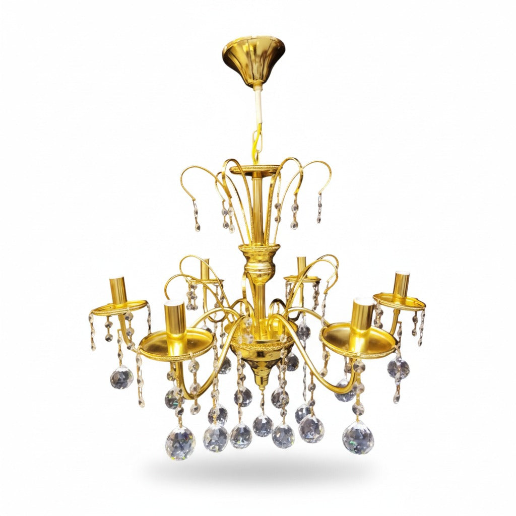 نجفة6 ذراع ذهبي كلاسيكية أنيقة بتصميم راقٍ