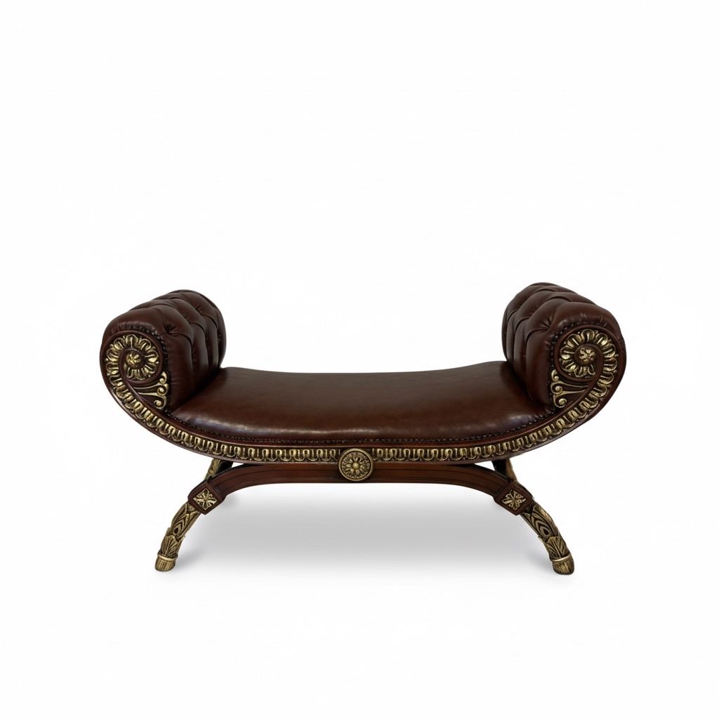 بانكيت كلاسيك جلد طبيعي بتفاصيل ذهبية فاخرة - Nabolia