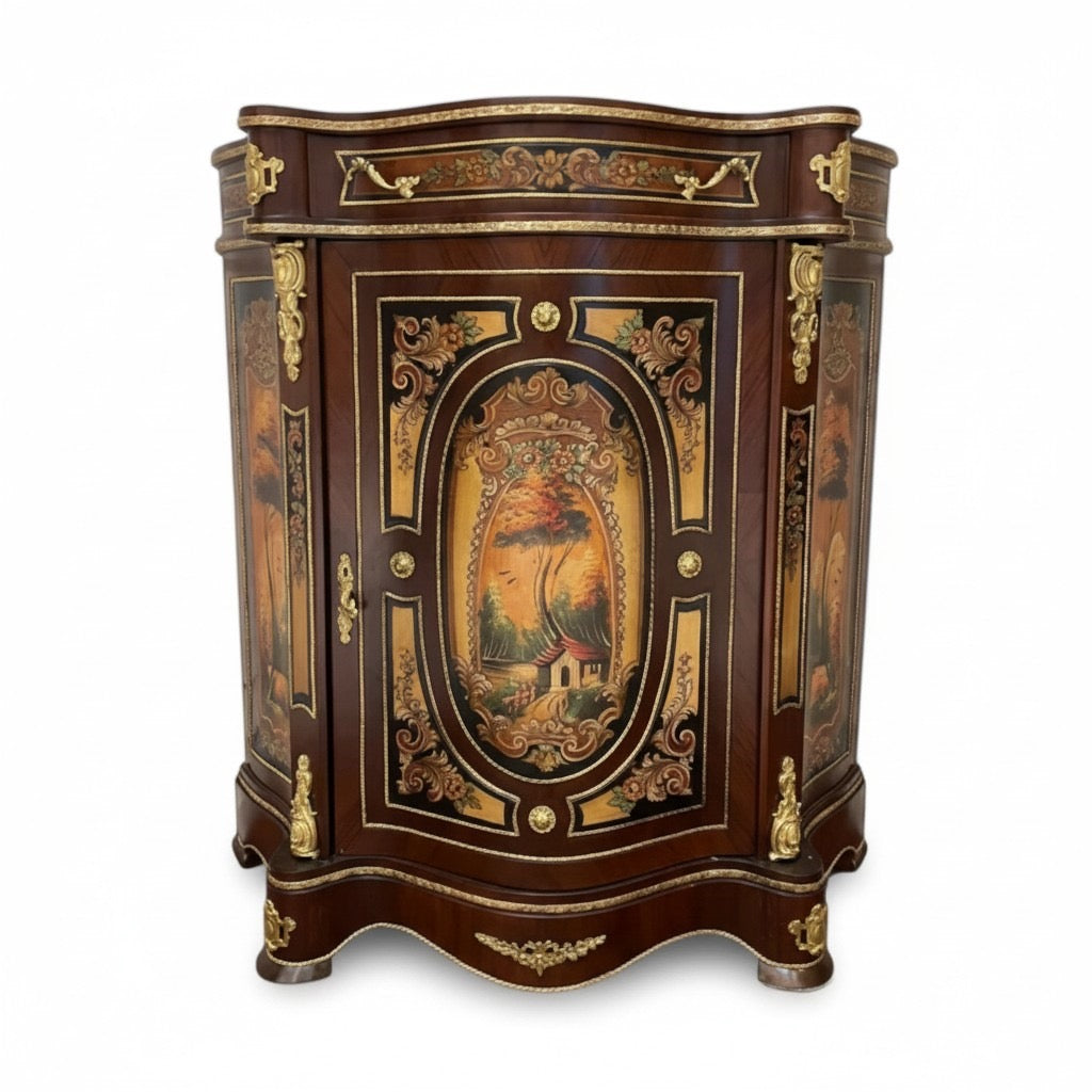 موبل فرنسي جزامة فاخرة بضلفة ودرج ورخام إمبرادور