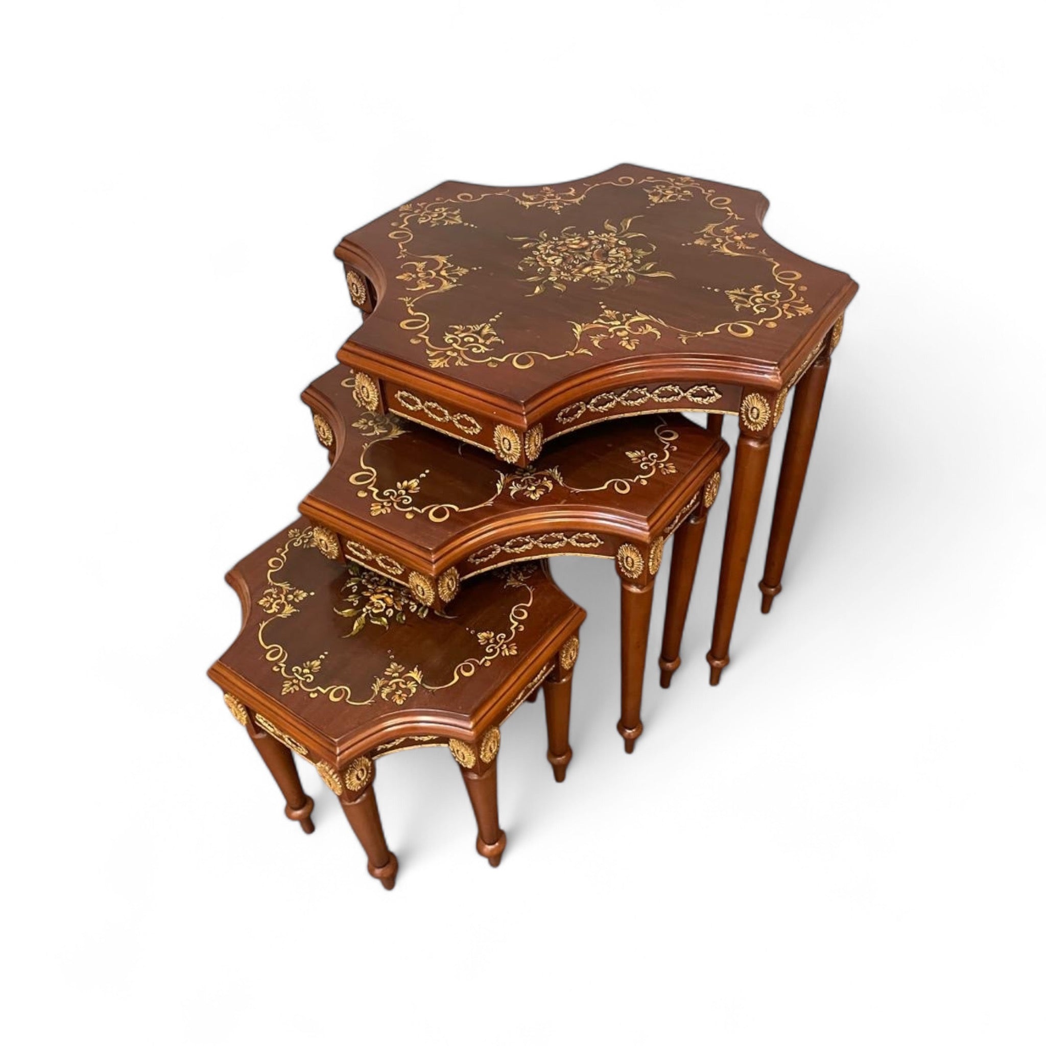 Stars Set - Triple Interlocking Brass Inlay & Luxury Hand Painting