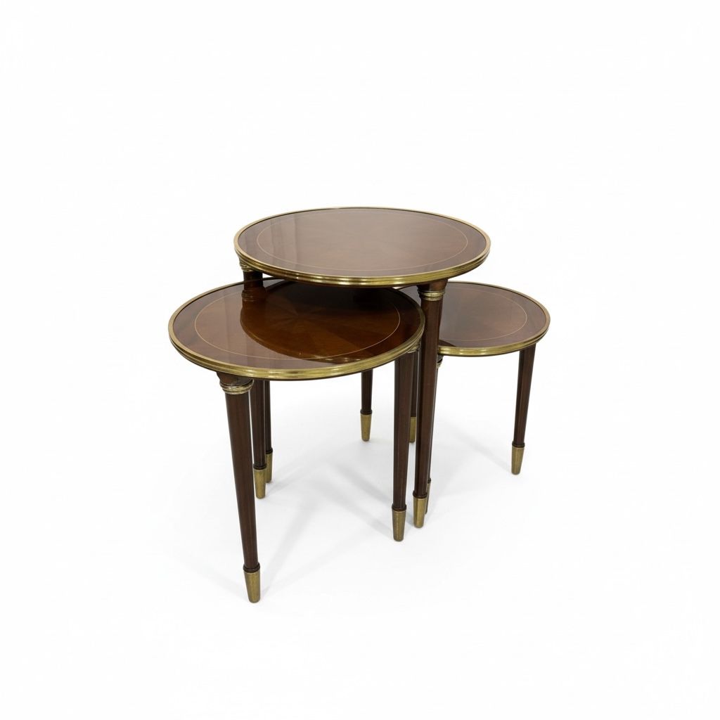 طقم ترابيزات جانبية كلاسيك متداخلة بلمسة أنيقة