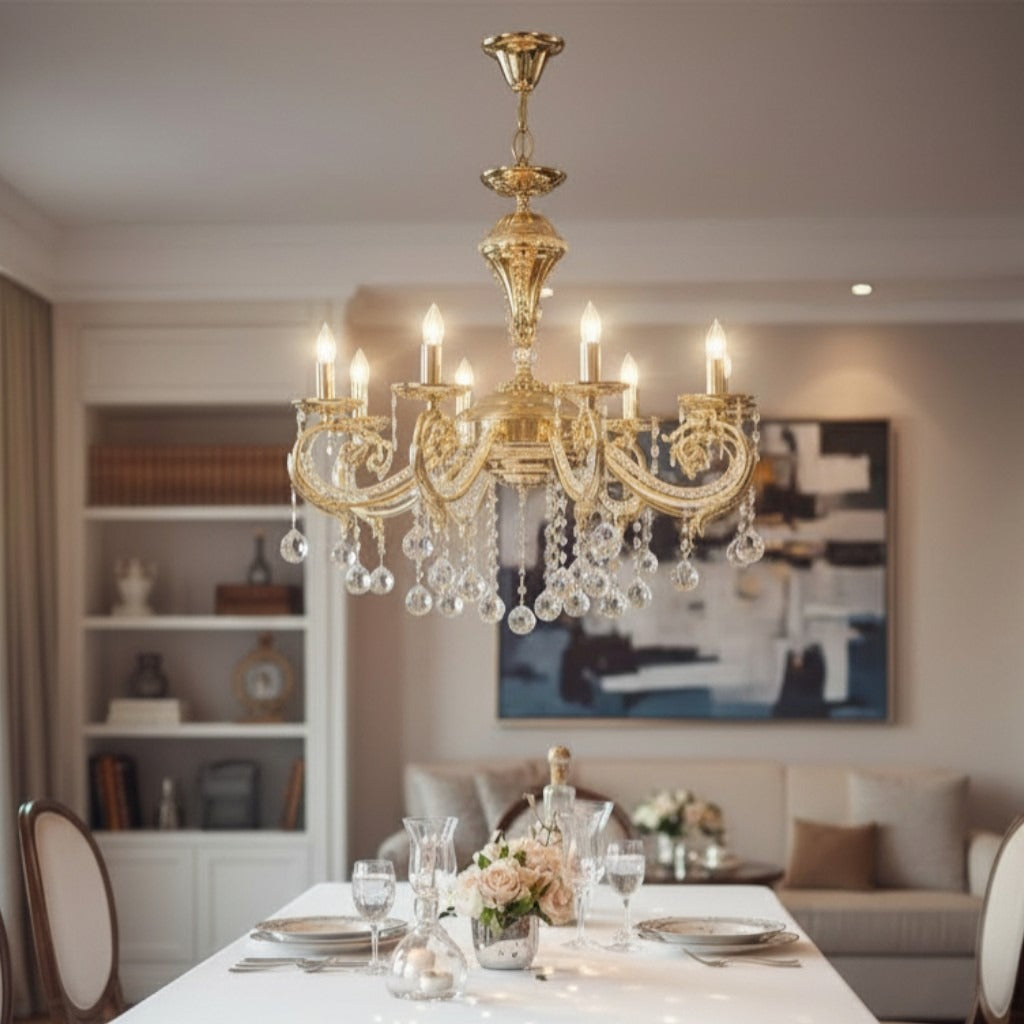 نجفة 10 ذراع واو خرز ذهبي - Nabolia