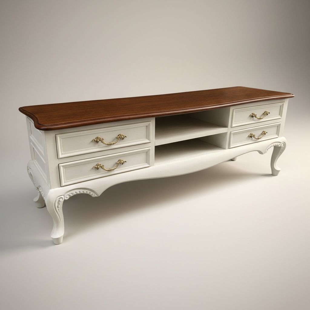 وحدة تلفزيون كلاسيك بدرجين مزدوجين - Nabolia