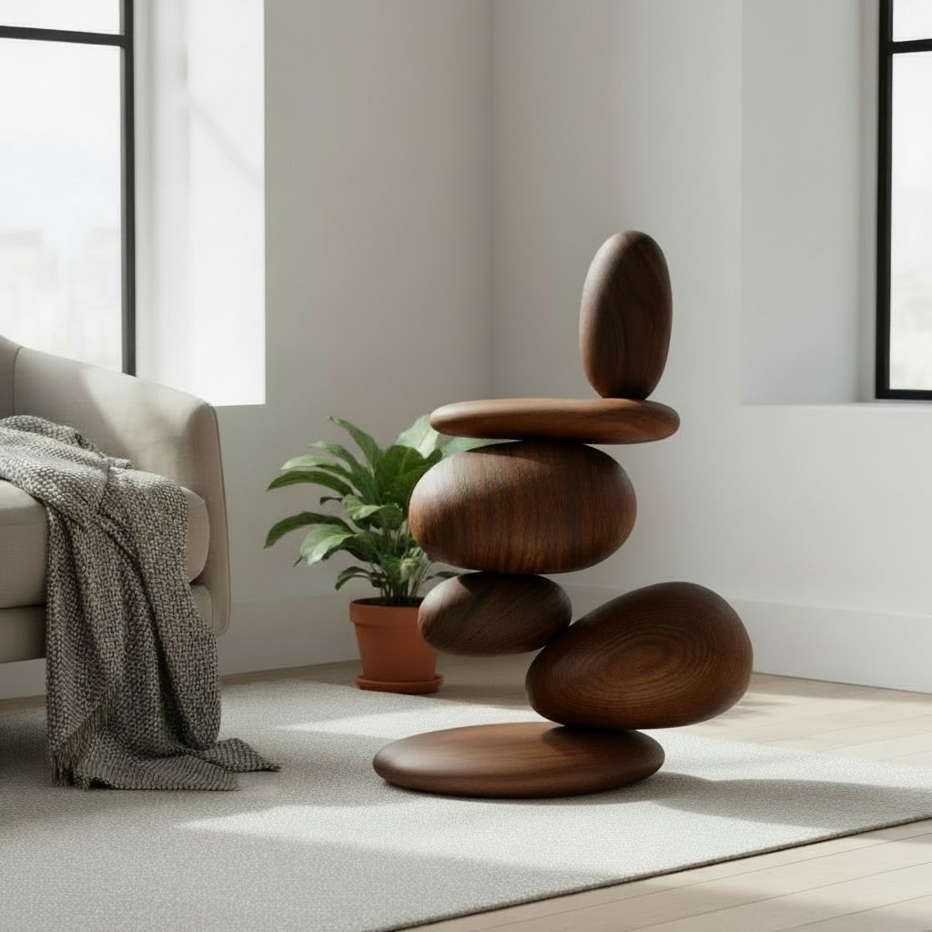 ترابيزة ديكور خشبية فنية بتصميم عصري