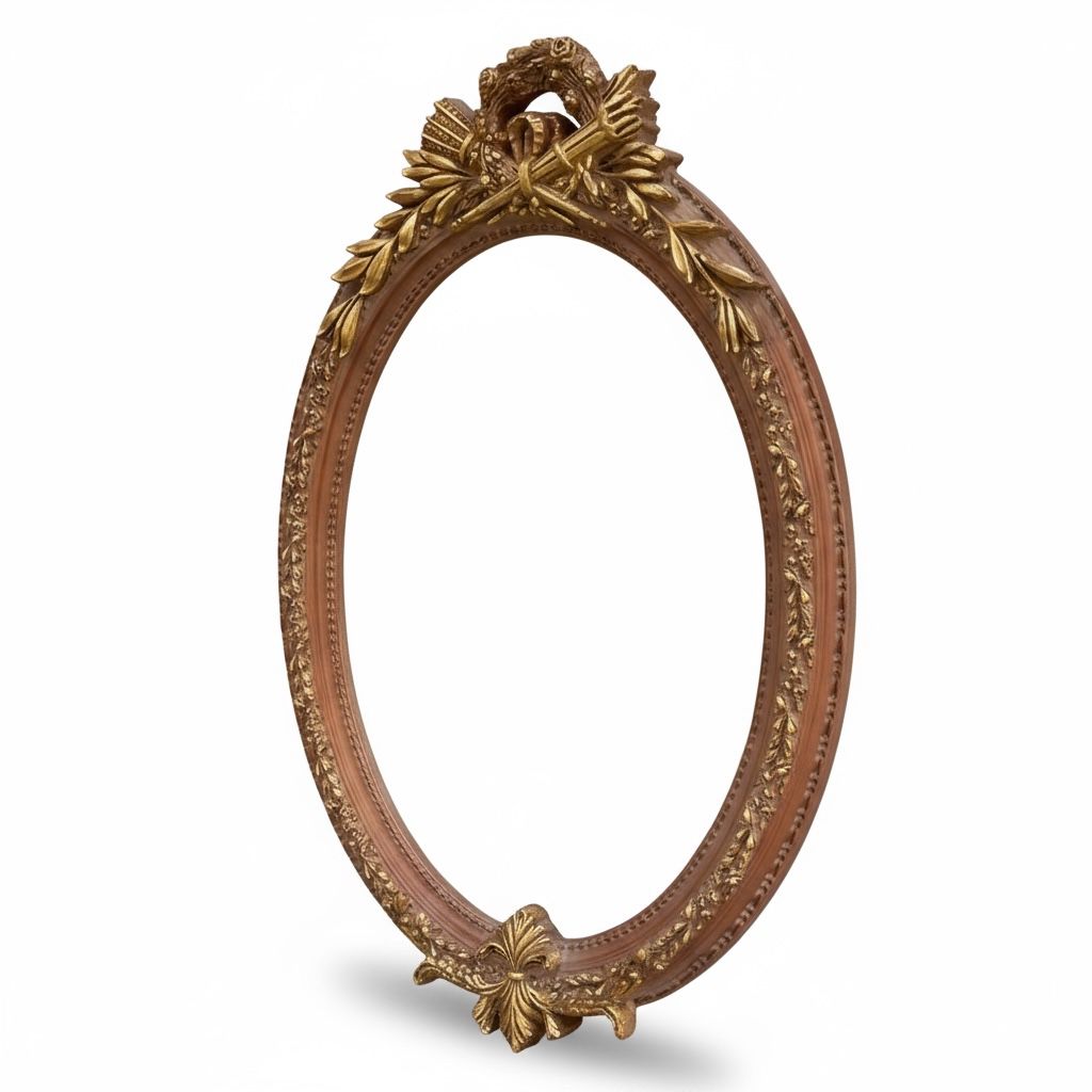 برواز أنتيك بيضاوي بتصميم فاخر