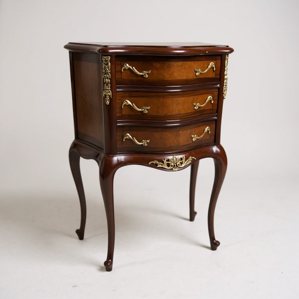 كومود لوكانز فاخر بثلاثة أدراج وزجاج أنيق