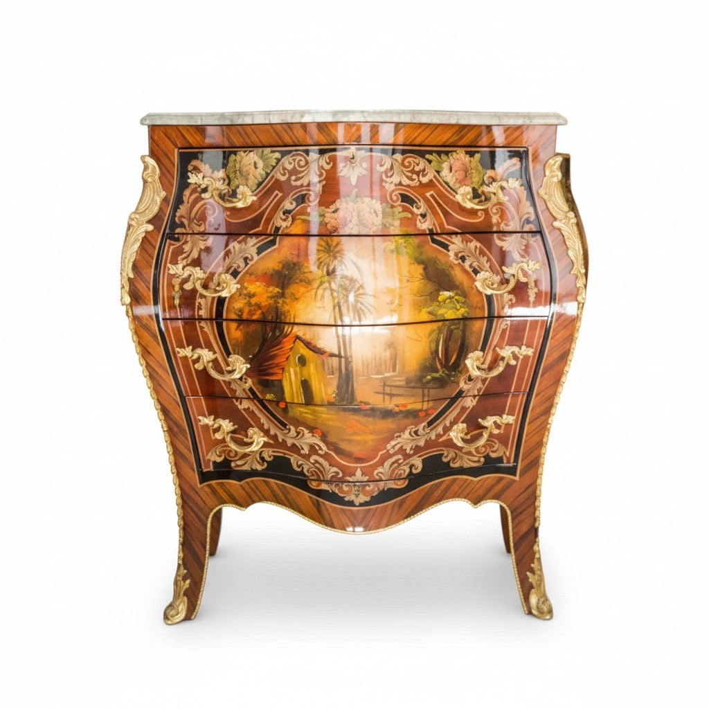 بايوه كلاسيكي فاخر بأربعة أدراج ورخام برتغالي