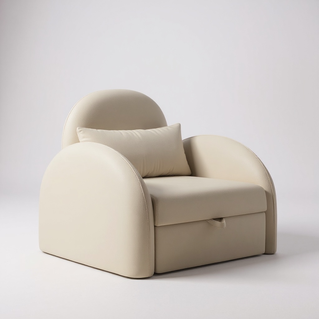 فوتيه سرير خشب زان روماني بآلية ميكانيزم عالية الجودة