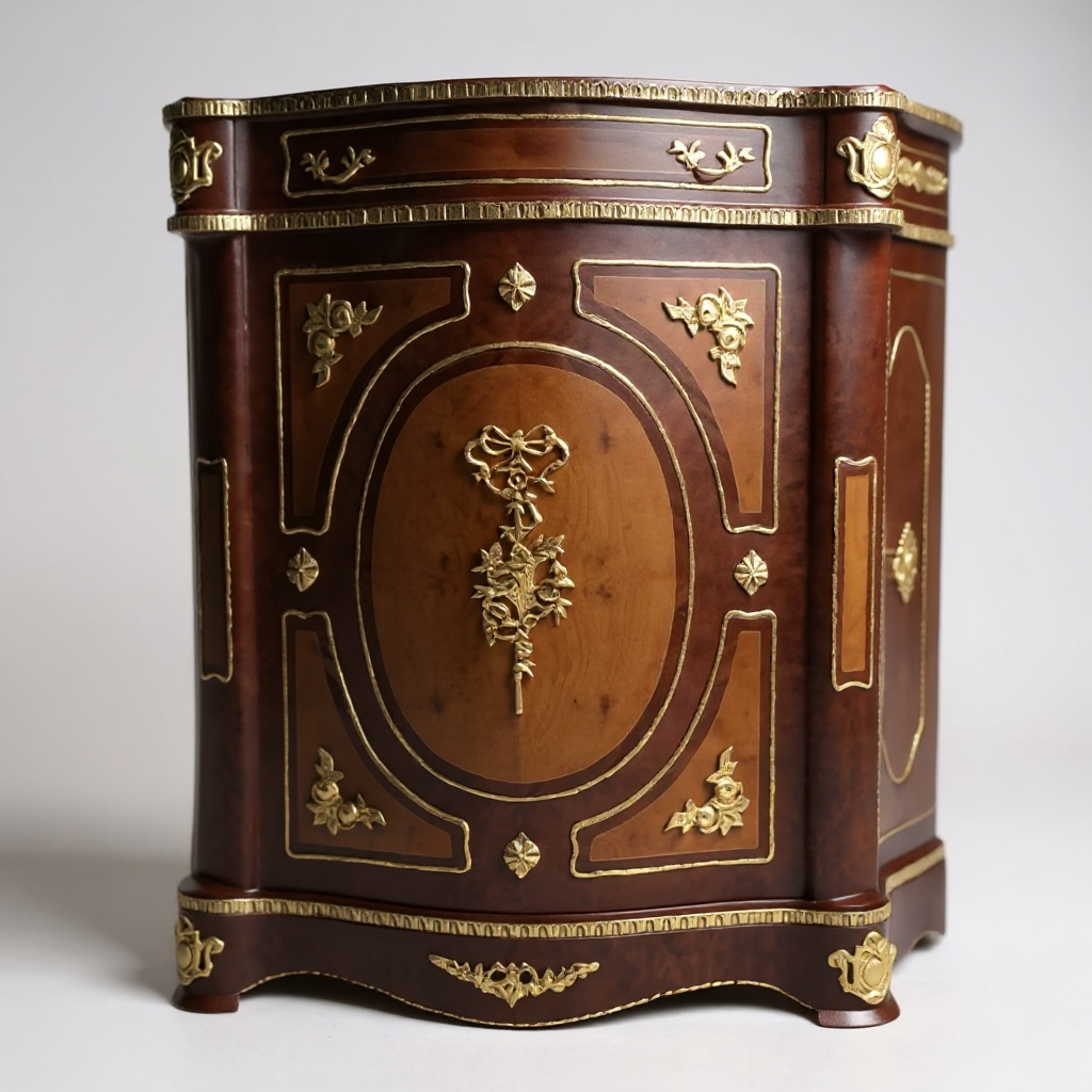 موبل فرنساوي درج وضلفة مطعم بالنحاس مع رخام امبرادور