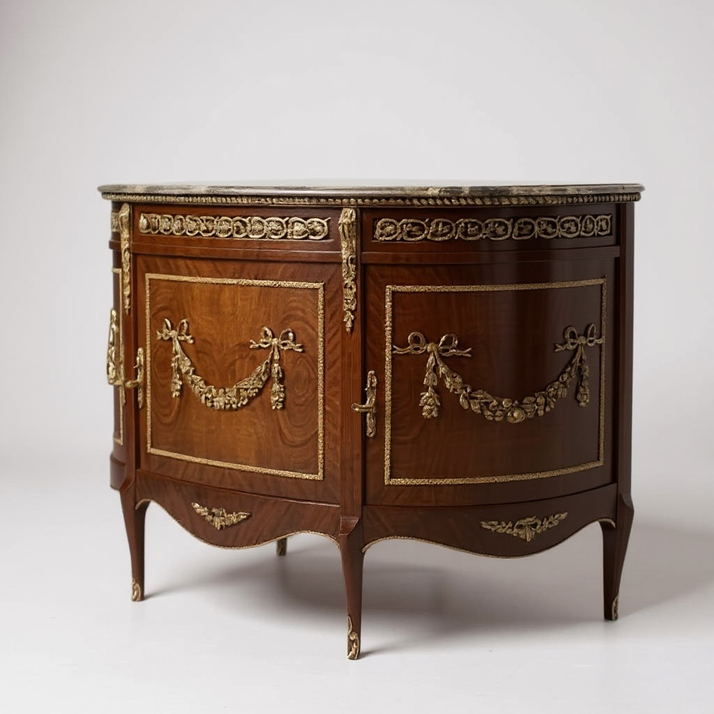 بايوه كلاسيك ٣ ضلف ودرج بتفاصيل نحاسية