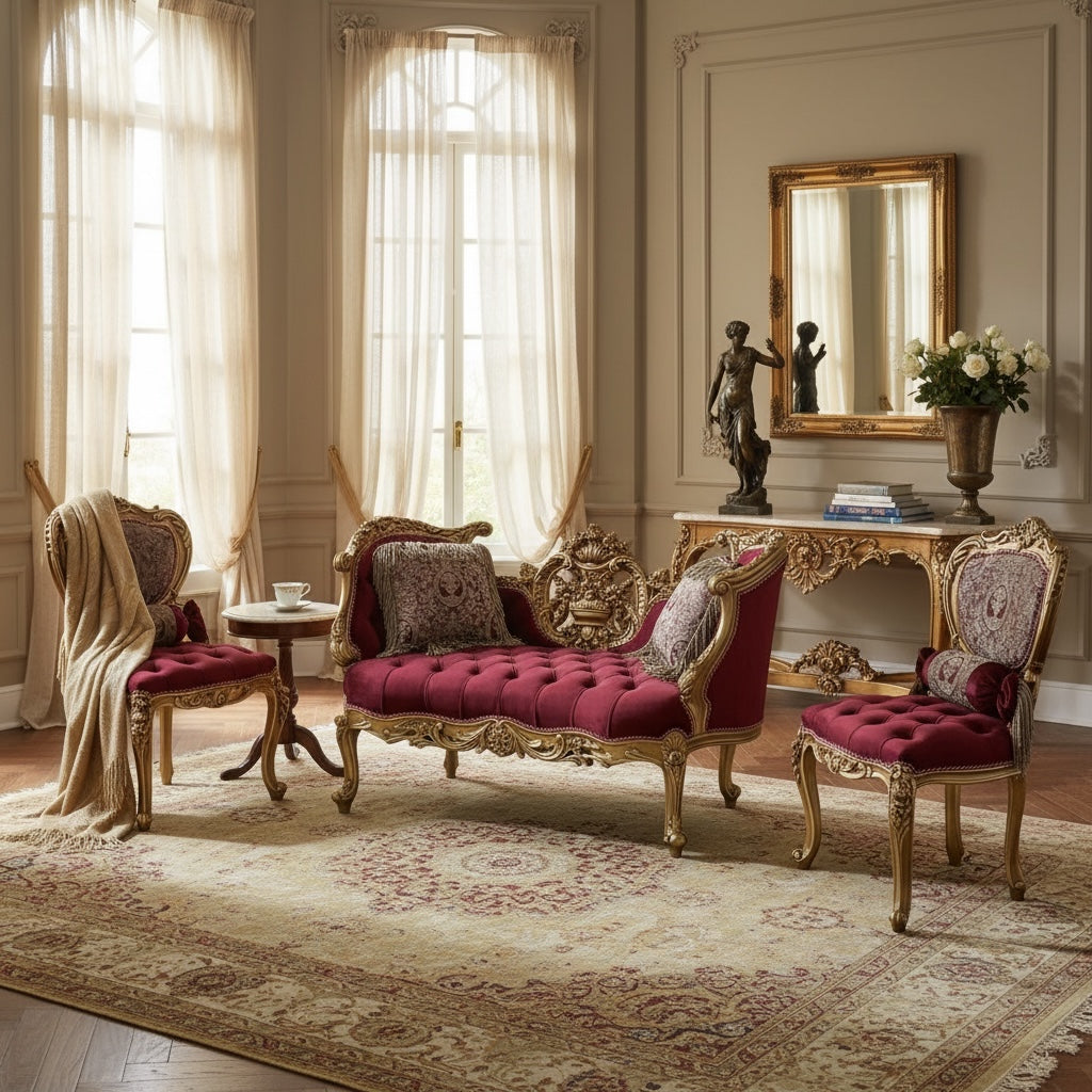 ميني صالون كنبة و اتنين كرسي