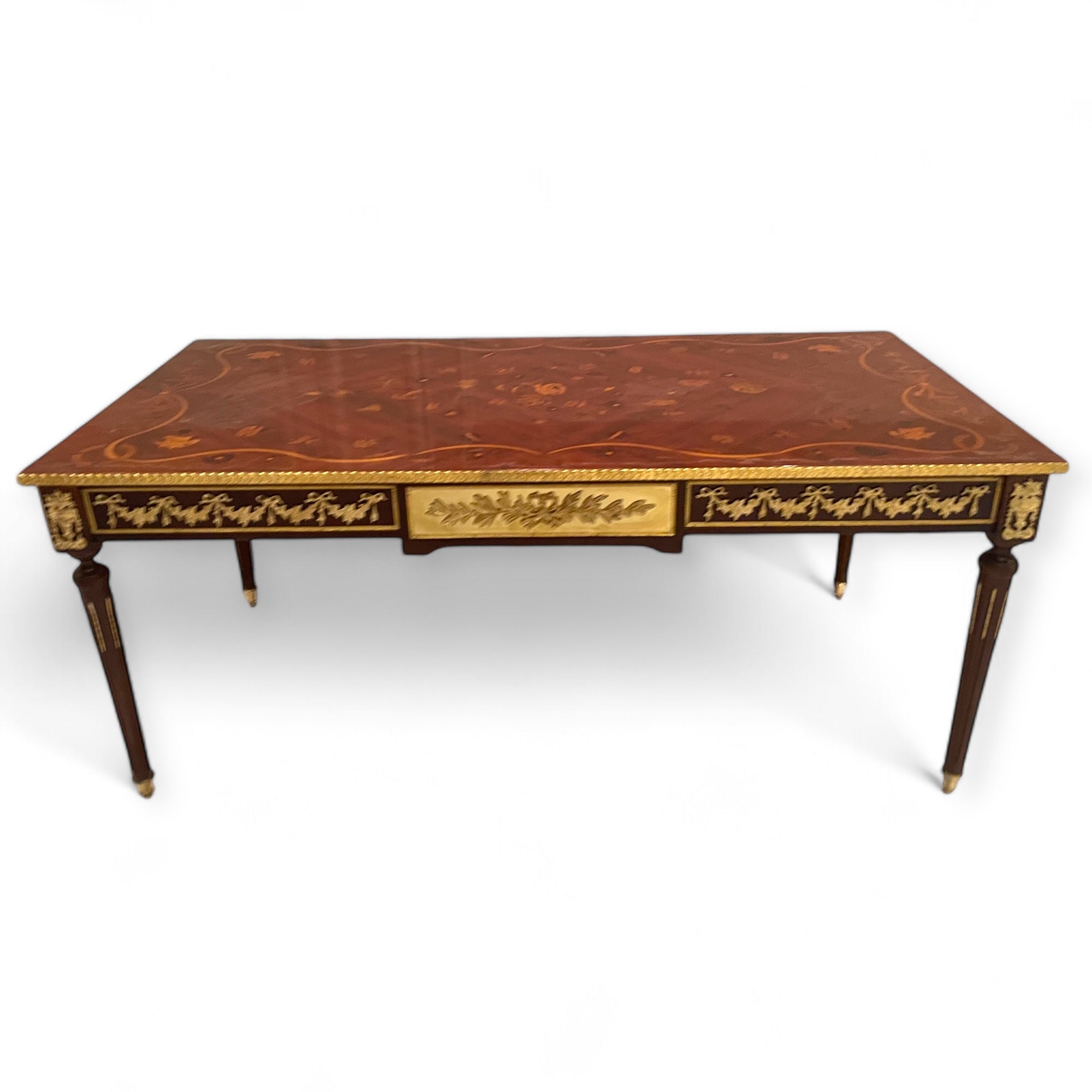 French table set consisting of a center table and two side tables