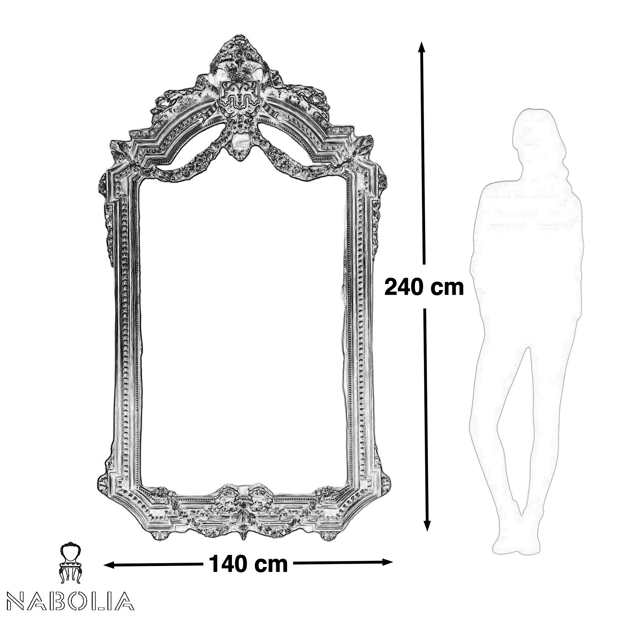 برواز مدخل دهبي - برواز مدخل من الخشب الزان مميز تشطيب دهب انجليزي ومرايا و الحفر هاند ميد المقاسات: W 140 CM * H 240CM