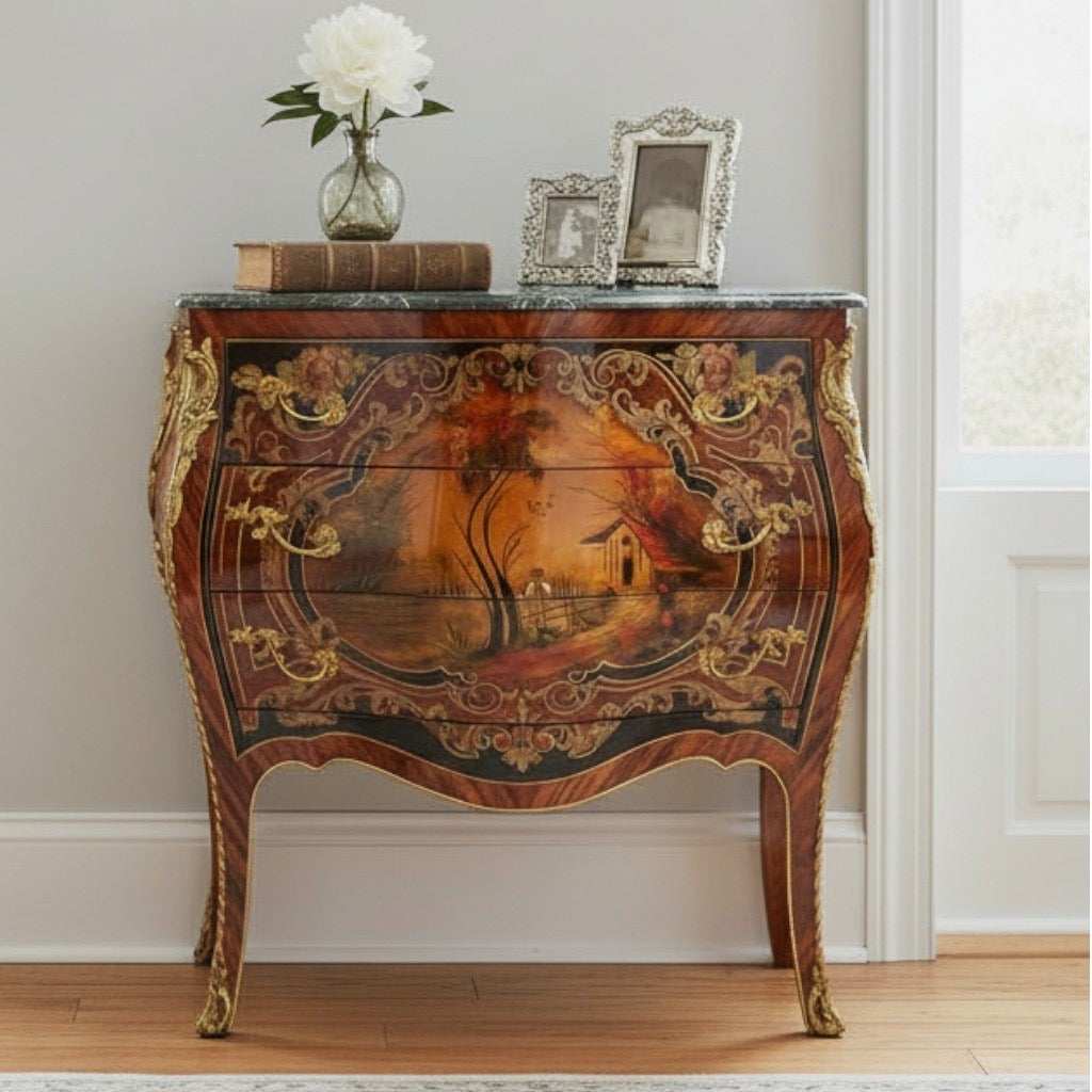 بايوه كلاسيكي فاخر بثلاثة أدراج ورخام مميز