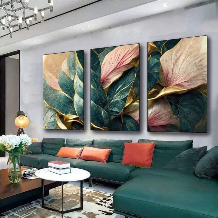 تابلوه تلات قطع زهور - تابلوه 3 قطع مستطيلةمقاس 60×120عبارة عن 3 قطع مقاس كل قطعة 60×40اومقاس 70×150عبارة عن 3 قطع مقاس كل قطعة 70×50اومقاس 80×180عبارة عن 3 قطع مقاس كل قطعة 80×60 خشب ام دى اف 5 ملطباعة فينيل عالية الجودةطبقة حماية من المياه والأتربةفتحات سحرية لسهولة التعليق