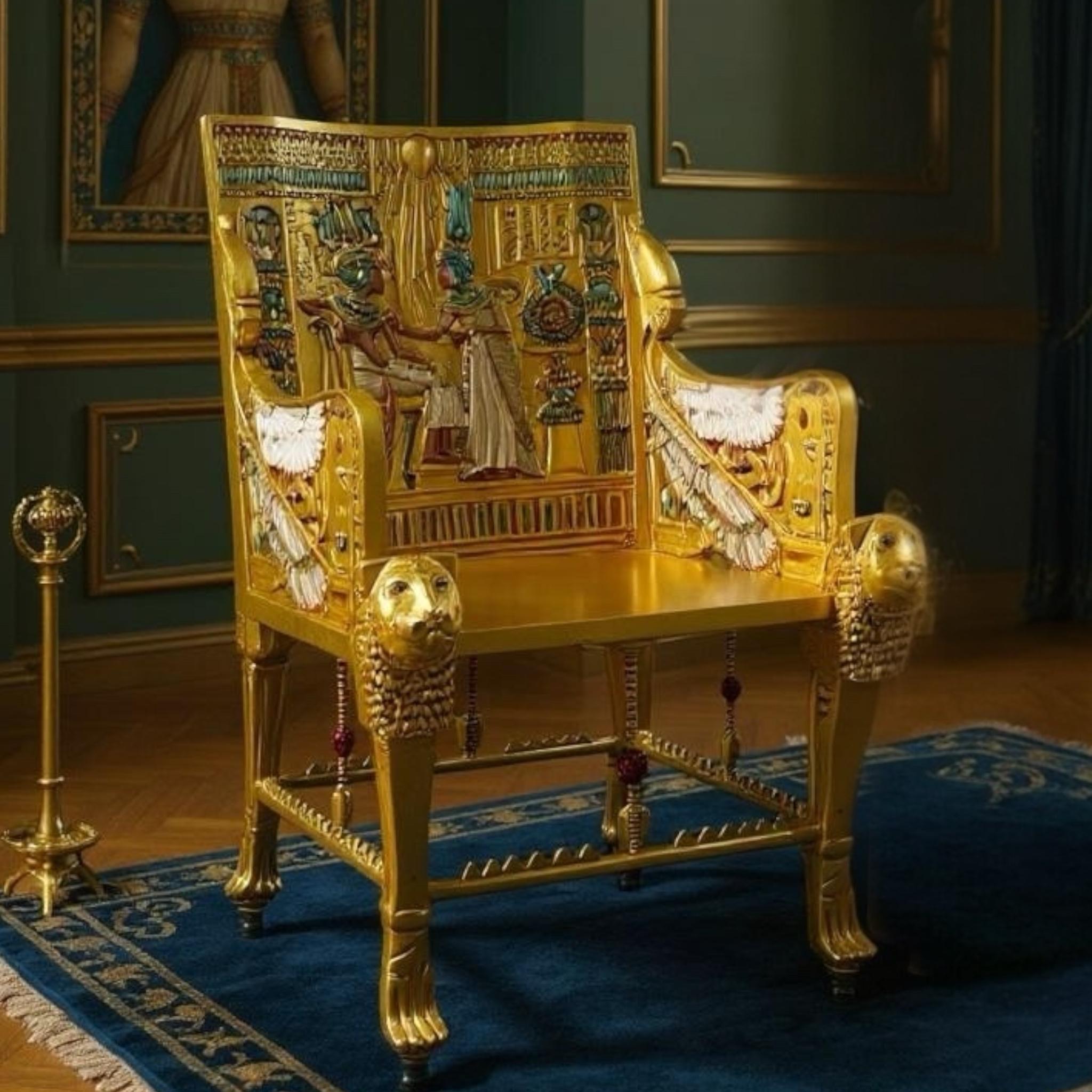 Tutankhamun's Chair - An exact replica of the pharaonic original
